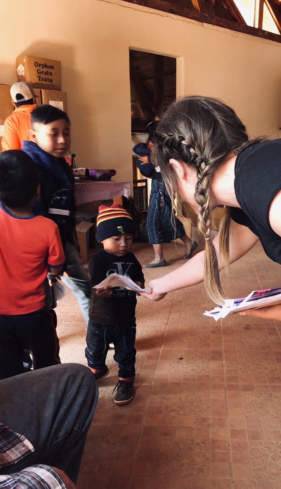 A young child during a medical visit at the Adonai clinic in Guatemala
